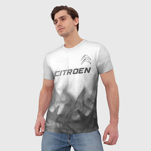 Мужская футболка Citroen - white gradient посередине / 3D-принт – фото 3