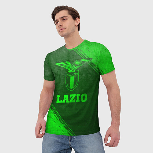 Мужская футболка Lazio - green gradient / 3D-принт – фото 3