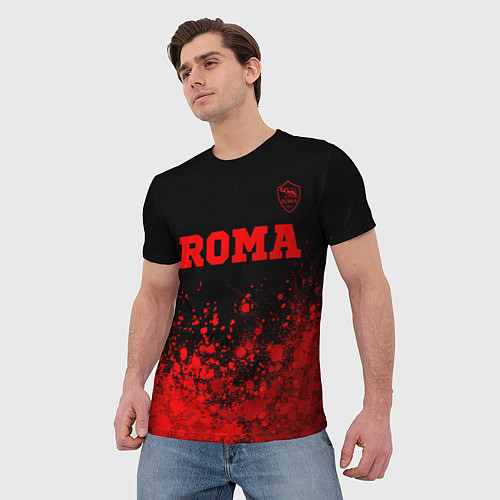 Мужская футболка Roma - red gradient посередине / 3D-принт – фото 3