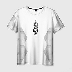 Футболка мужская Slipknot white poly, цвет: 3D-принт