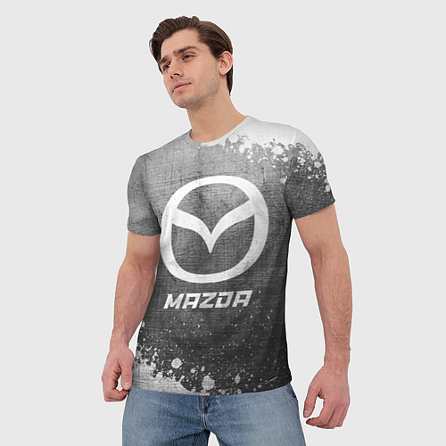 Мужская футболка Mazda - grey gradient / 3D-принт – фото 3