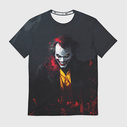 Футболка мужская Джокер в красной краске, цвет: 3D-принт