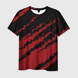 Футболка мужская The color is red and black, цвет: 3D-принт