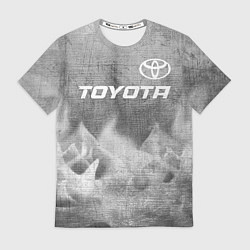 Футболка мужская Toyota - grey gradient посередине, цвет: 3D-принт