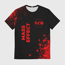 Футболка мужская Mass Effect - red gradient вертикально, цвет: 3D-принт