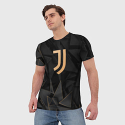 Футболка мужская Juventus golden poly, цвет: 3D-принт — фото 2