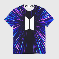 Футболка мужская BTS neon energy, цвет: 3D-принт