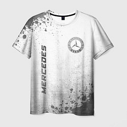 Футболка мужская Mercedes - white gradient вертикально, цвет: 3D-принт