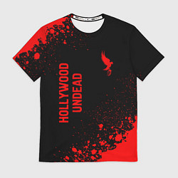 Футболка мужская Hollywood Undead - red gradient вертикально, цвет: 3D-принт