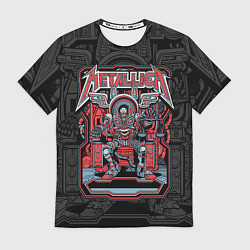 Футболка мужская Metallica - skeleton robot, цвет: 3D-принт