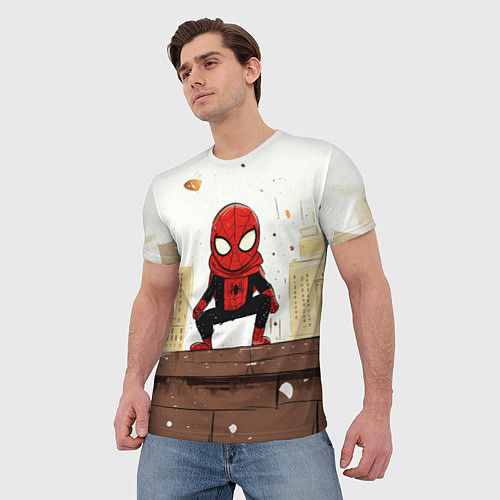 Мужская футболка Мини человек-паук / 3D-принт – фото 3
