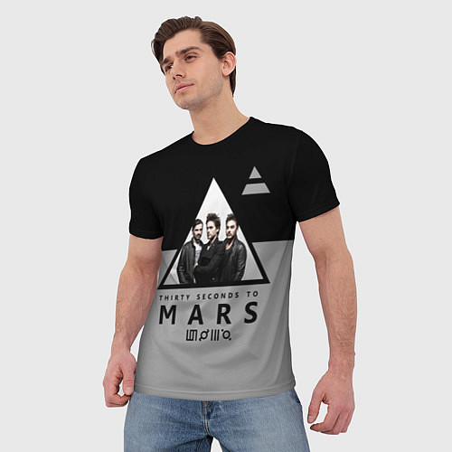 Мужская футболка 30 Seconds to Mars - poster / 3D-принт – фото 3