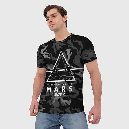 Мужская футболка 30 Seconds to Mars - poster / 3D-принт – фото 3