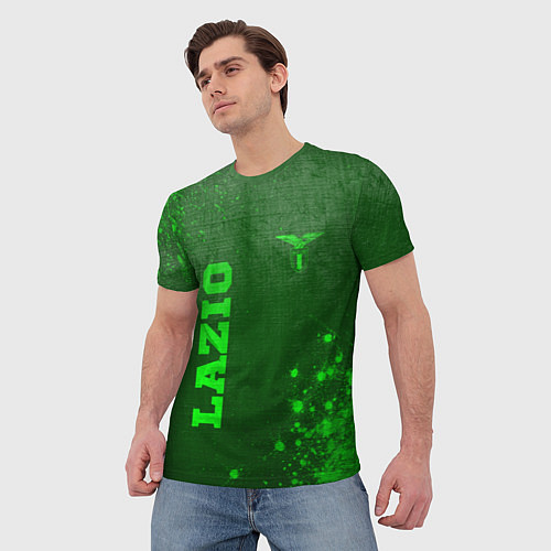 Мужская футболка Lazio - green gradient вертикально / 3D-принт – фото 3