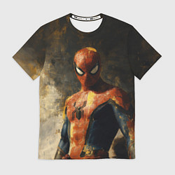 Футболка мужская Человек-паук портрет, цвет: 3D-принт