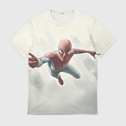 Футболка мужская Человек паук в полете, цвет: 3D-принт