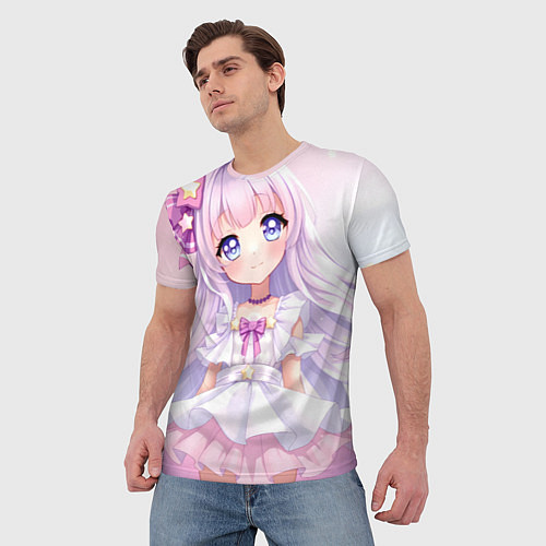 Мужская футболка Аниме в светлых оттенках / 3D-принт – фото 3