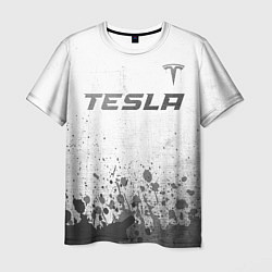 Футболка мужская Tesla - white gradient посередине, цвет: 3D-принт