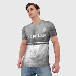 Футболка мужская AC Milan - grey gradient посередине, цвет: 3D-принт — фото 2