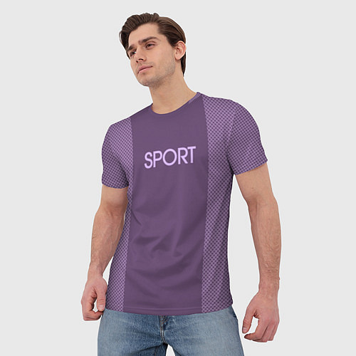 Мужская футболка Sport фиолетовый / 3D-принт – фото 3