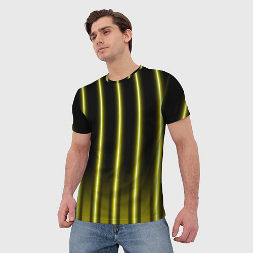 Мужская футболка Neon yellow / 3D-принт – фото 3