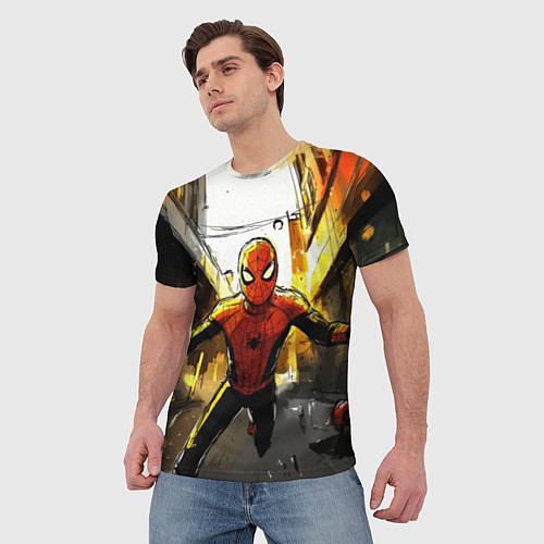 Мужская футболка Бегущий человек - паук / 3D-принт – фото 3