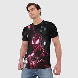 Футболка мужская Человек-паук в красно-черном костюме, цвет: 3D-принт — фото 2