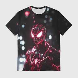 Футболка мужская Человек-паук в красно-черном костюме, цвет: 3D-принт