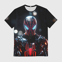 Футболка мужская Спайдер-мен в мото костюме, цвет: 3D-принт
