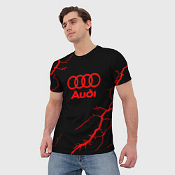 Футболка мужская Audi storm, цвет: 3D-принт — фото 2