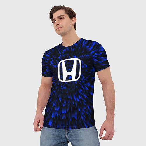 Мужская футболка Honda blue energy / 3D-принт – фото 3