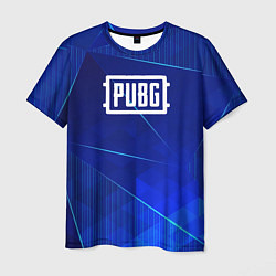 Футболка мужская PUBG blue poly, цвет: 3D-принт