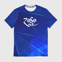 Футболка мужская Led Zeppelin blue poly, цвет: 3D-принт