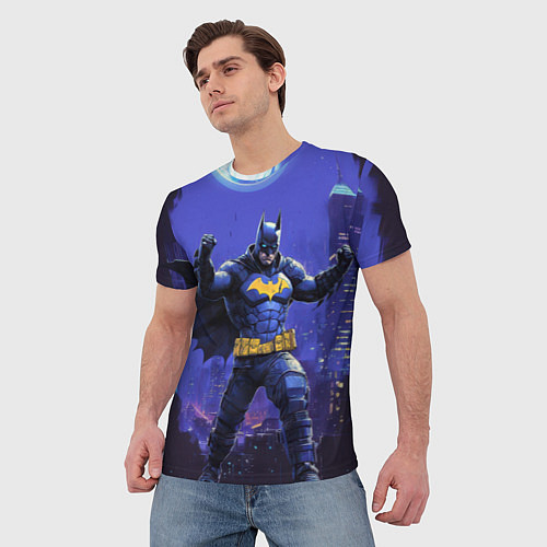 Мужская футболка Бэтмен в стойке победителя / 3D-принт – фото 3