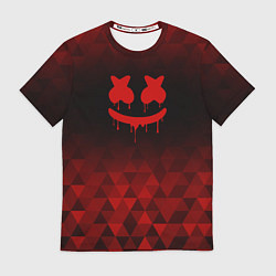 Футболка мужская Marshmello red poly, цвет: 3D-принт