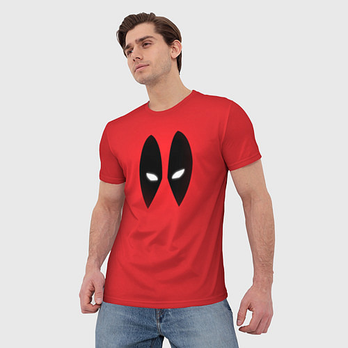 Мужская футболка Дэдпул глаза / 3D-принт – фото 3