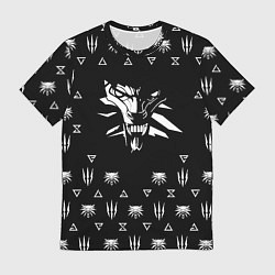 Футболка мужская Ведьмак логотипы, цвет: 3D-принт