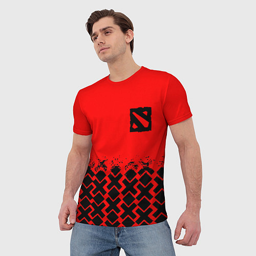 Мужская футболка Dota игровой паттерн / 3D-принт – фото 3