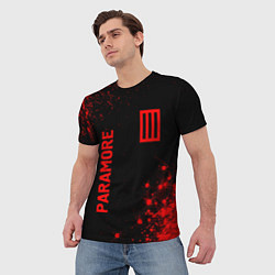 Футболка мужская Paramore - red gradient вертикально, цвет: 3D-принт — фото 2
