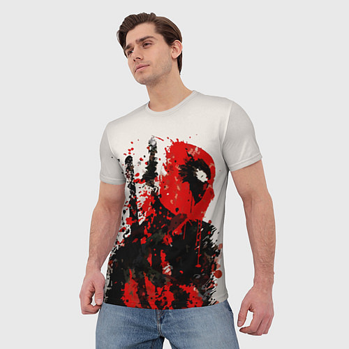 Мужская футболка Дэдпул брызги / 3D-принт – фото 3