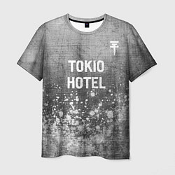 Футболка мужская Tokio Hotel - grey gradient посередине, цвет: 3D-принт