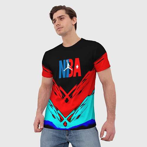 Мужская футболка NBA краски геометрия / 3D-принт – фото 3