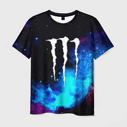 Футболка мужская Monster energy космос, цвет: 3D-принт