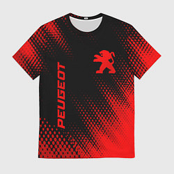 Футболка мужская Peugeot - red gradient вертикально, цвет: 3D-принт