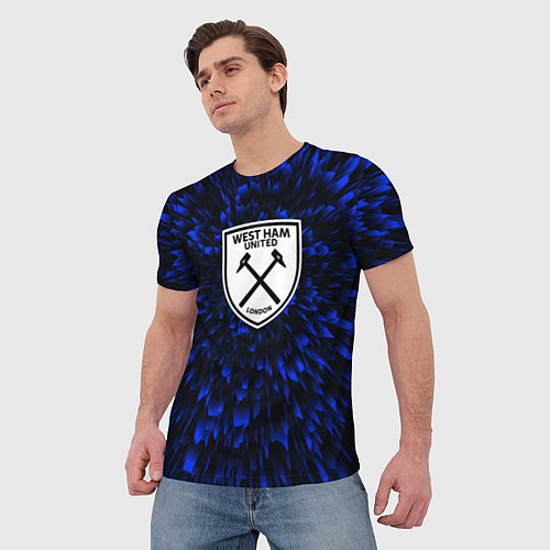 Мужская футболка West Ham blue energy / 3D-принт – фото 3