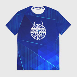 Футболка мужская Disturbed blue poly, цвет: 3D-принт