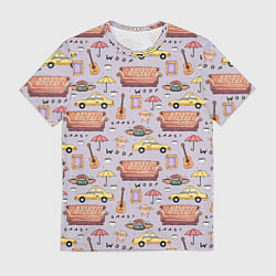 Футболка мужская Друзья - паттерн, цвет: 3D-принт