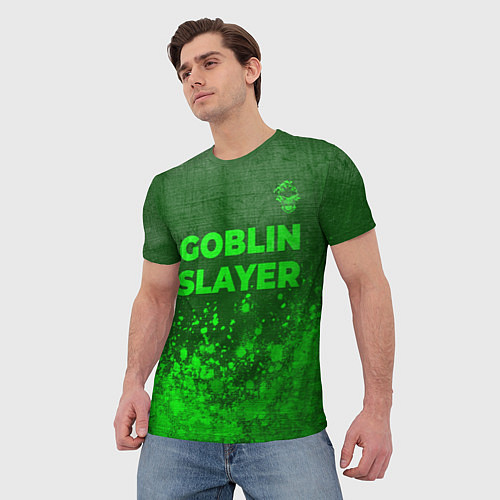 Мужская футболка Goblin Slayer - green gradient посередине / 3D-принт – фото 3