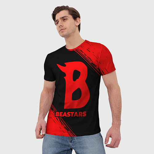 Мужская футболка Beastars - red gradient / 3D-принт – фото 3