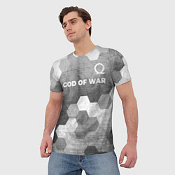 Футболка мужская God of War - grey gradient посередине, цвет: 3D-принт — фото 2